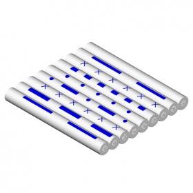 蓝白UL2468 22awg Flat Ribbon Cable 